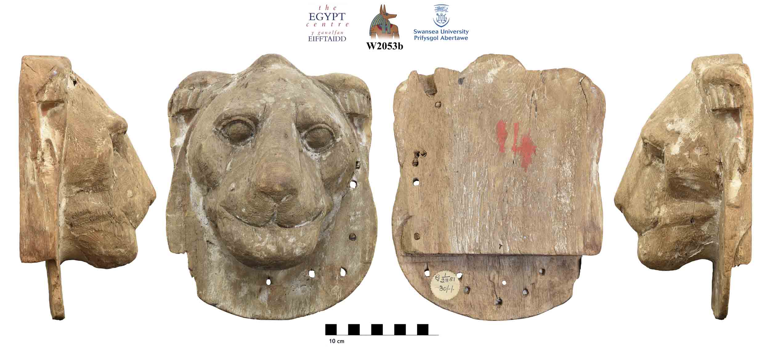Image for: Terminal of a bed or seat in the form of a lion's head